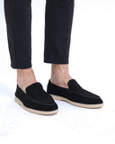 Saint Monaco Suede Loafers Black