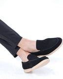 Saint Monaco Suede Loafers Black