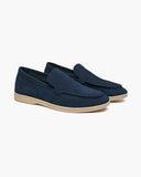 Saint Monaco Suede Loafers Marine Blue