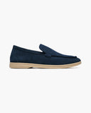 Saint Monaco Suede Loafers Marine Blue